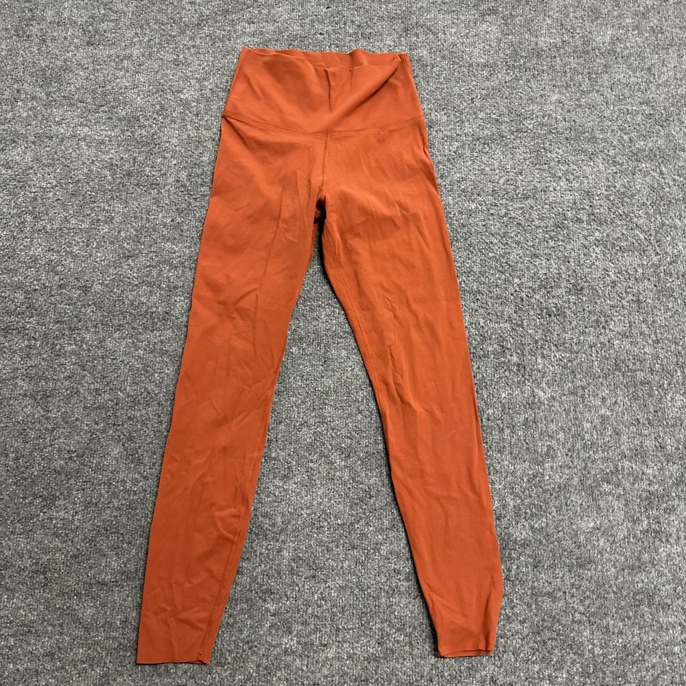 Nike Leggings Womens Size S Orange Yoga Dri-Fit High Waisted Athletic